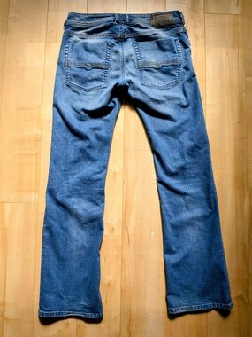Vintage 00s Y2K Diesel Zatiny Bootcut Jeans - Light Blue Denim Men's Distressed